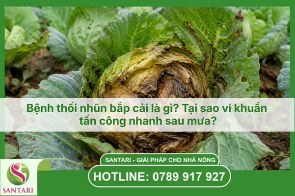 Bệnh thối nhũn bắp cải là gì? Tại sao vi khuẩn tấn công nhanh sau mưa?