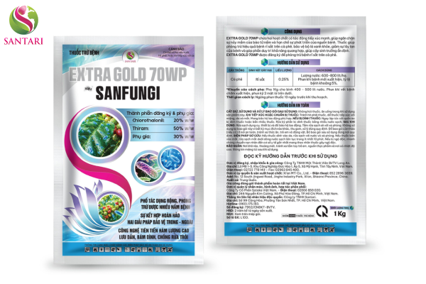THUỐC TRỪ BỆNH EXTRA GOLD 70WP HIỆU SANFUNGI