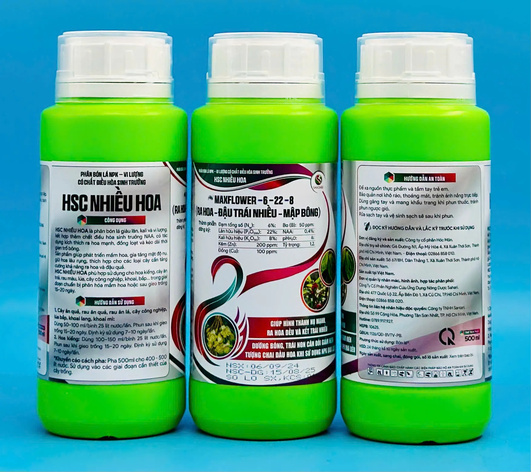 PHÂN BÓN LÁ NK-VI LƯỢNG-CÓ CHẤT ĐIỀU HÒA SINH TRƯỞNG HSC NHIỀU HOA HIỆU MAXFLOWER-6-22-8