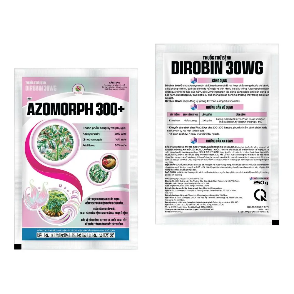 THUỐC TRỪ BỆNH DIROBIN 30WG HIỆU AZOMORPH 300+