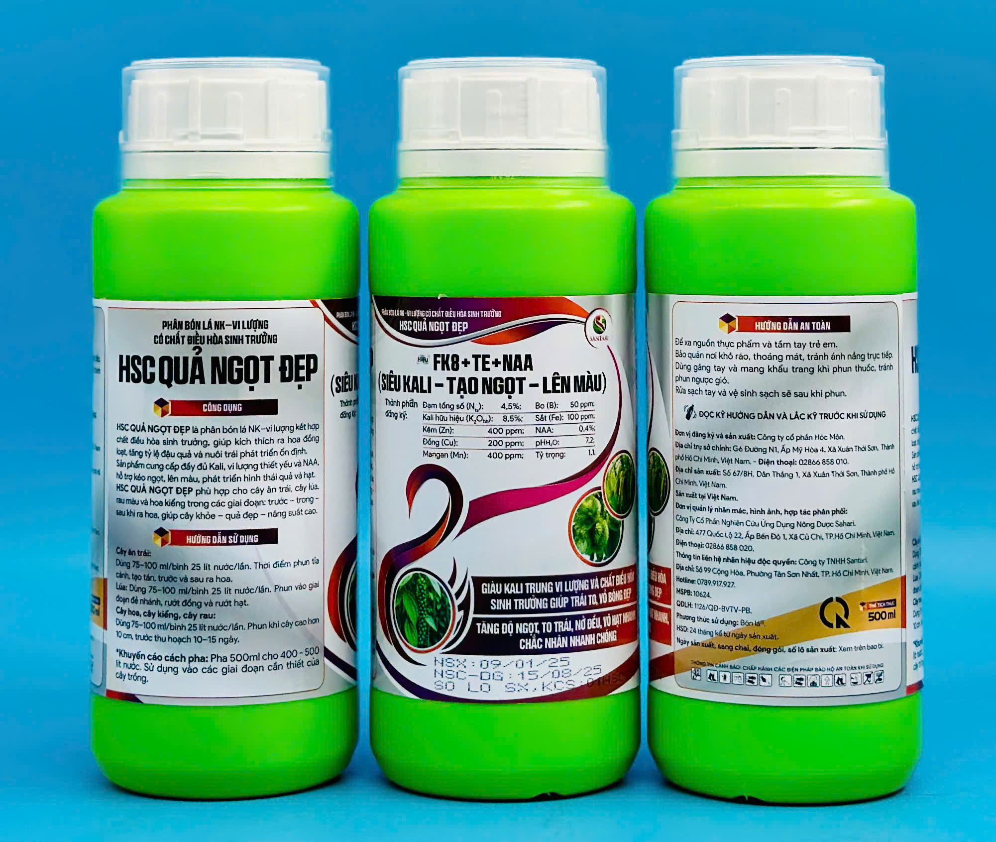 PHÂN BÓN LÁ NK-VI LƯỢNG-CÓ CHẤT ĐIỀU HÒA SINH TRƯỞNG HSC QUẢ NGỌT ĐẸP
