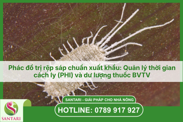 Phác đồ trị rệp sáp chuẩn xuất khẩu: Quản lý thời gian cách ly (PHI) và dư lượng thuốc BVTV